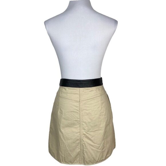 Rag & Bone Women’s Tan A-Line Quiet Luxury Cotton Mini‎ Skirt 2/W26 - Picture 6 of 15